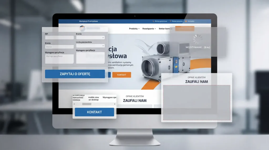 Konwersja strony B2B i bariery blokujące leady